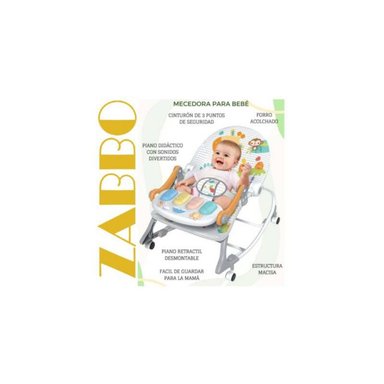 MECEDORA IDEAL MUSICAL CON PIANO Y RUEDAS AMARILLO