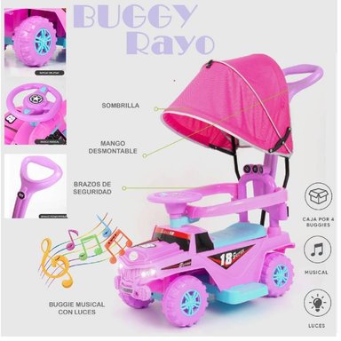 COREPASILLOS BUGGY PARA NIÑOS MONKEY ROSA