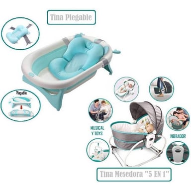 MECEDORA IDEAL MESEDORA MULTIFUNCIONAL 5 EN 1 MAS TINA PLEGABLE - 1