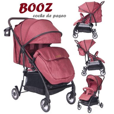COCHE PASEO EBABY BOOZ RESPALDAR RECLINABLE ROJO