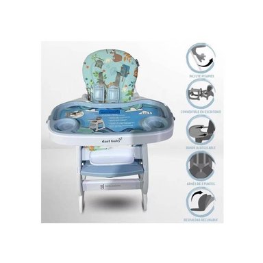 SILLA COMER DAEL VERDE CON ESCRITORIO 3 EN 1