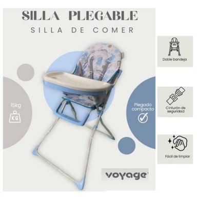 SILLA COMER VOYAGE COMPACTO AZUL PLEGABLE