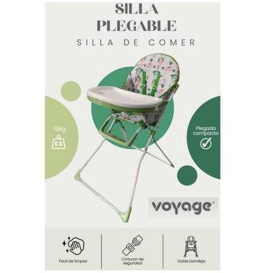 SILLA COMER VOYAGE PLEGABLE VERDE SILLA COMPACTO