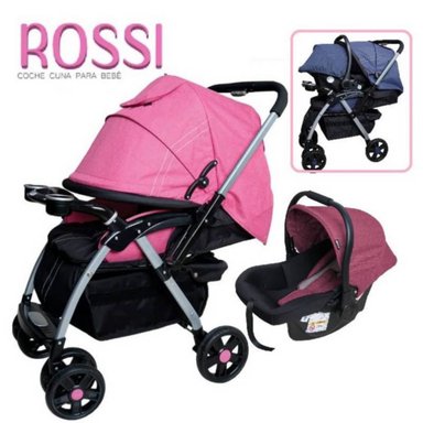 COCHE TRAVEL SYSTEM EB1130 EB512 MULTICOLOR ROSSI CON PORTABEBÉ TERRY