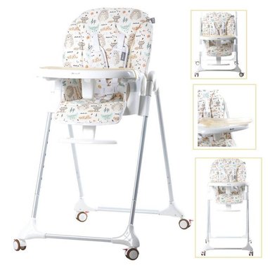 SILLA COMER EBABY HARRIET BEIGE CON LLANTAS DE FRENO DISEÑADO