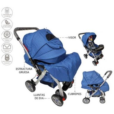 COCHE MECEDOR BABY KITS ELITE AZUL