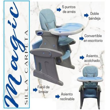 SILLA COMER BABY KITS 3 EN 1 CELESTE CARPETA ESCRITORIO