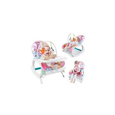 SILLA COMER MECEDORA 3 EN 1 ROSA MECEDORA VIBRADOR MUSICAL