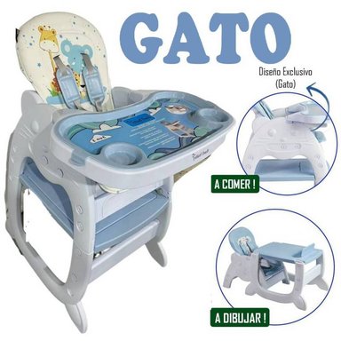 SILLA COMER DAEL AZUL CON ESCRITORIO 3 EN 1