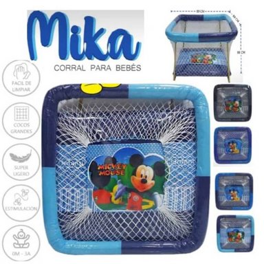 CUNA CORRAL MIA METAL MULTICOLOR PLASTIFICADA