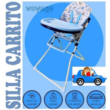 SILLA COMER VOYAGE CARROS AZUL CON 5 PUNTOS DE ARNÉS