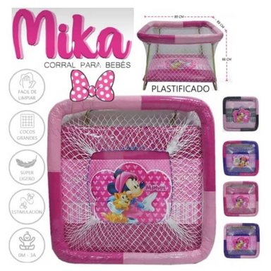 CUNA CORRAL MIA METAL MULTICOLOR PLASTIFICADA