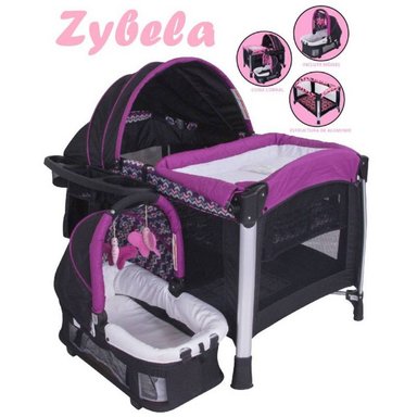 CUNA CORRAL CON CAMBIADOR EBABY ZYBELA MULTICOLOR CON CAMBIADOR Y MOISÉS