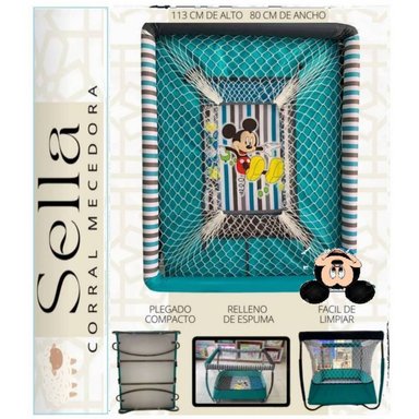 CUNA SELLA ALUMINIO MULTICOLOR CORRAL PLEGABLE PLASTIFICADO