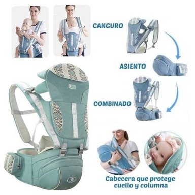 CANGURO UNICA MIA VERDE ERGONÓMICO