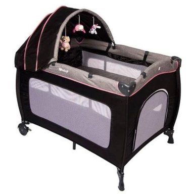 CUNA CORRAL MECEDORA EBABY SALLY MULTICOLOR COLCHÓN DE 4" - 2