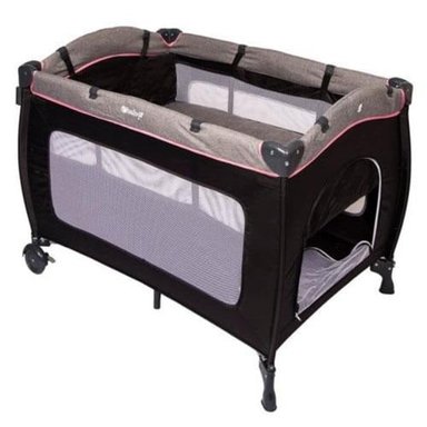 CUNA CORRAL MECEDORA EBABY SALLY MULTICOLOR COLCHÓN DE 4" - 3