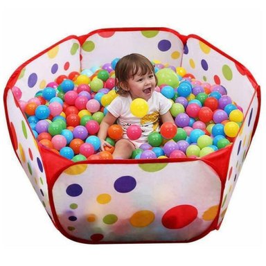 PISCINA DE PELOTAS PISCINAROJA ROJO PLEGABLE NIÑOS Y BLANCO