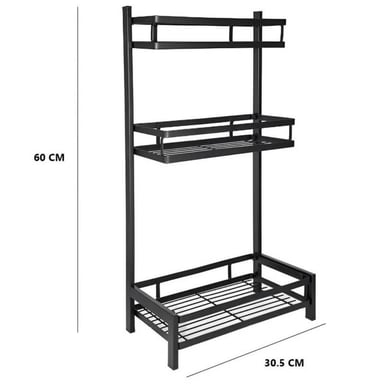 ORGANIZADOR NEGRO CONDIMENTOS 3 NIVELES - 3