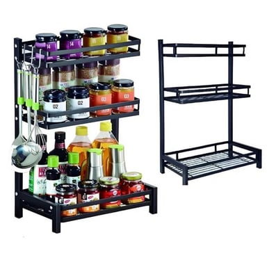 ORGANIZADOR NEGRO CONDIMENTOS 3 NIVELES - 4