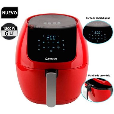 FREIDORA DE AIRE IMACO AF6018 ROJO AF6018 6L ROJO