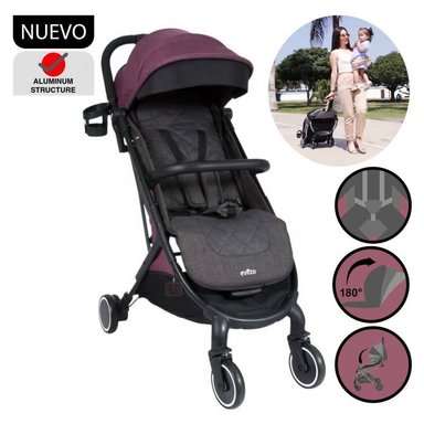 COCHE CUNA EVEZO VOIM MORADO LIGERO MALETA