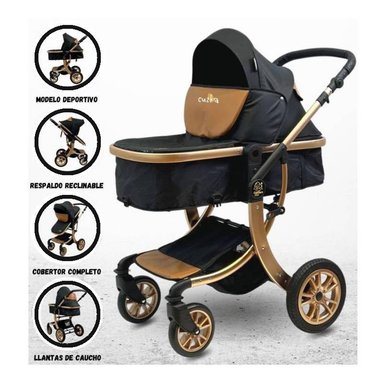 COCHE MOISÉS DEPORTIVO ALFA NEGRO