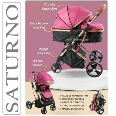 COCHE CUNA MOISÉS DE LUJO «SATURNO»