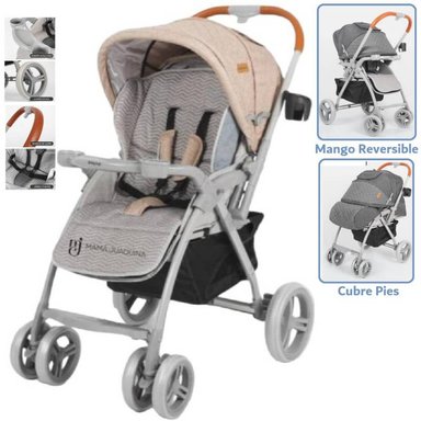 COCHE CUNA BABY HAPPY BARCELONA BC-1142 BEIGE REVERSIBLE