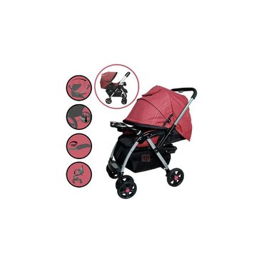 COCHE PASEO EBABY ROSSI 1130 ROJO
