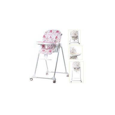 SILLA COMER EBABY HARRIET ROSADO CON LLANTAS DE FRENO DISEÑADO