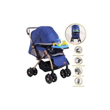 COCHE CUNA MUSICAL SUMMER AZUL