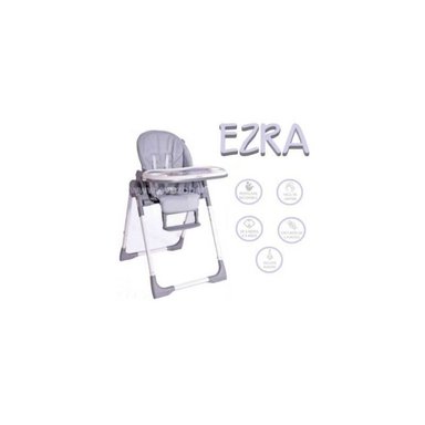SILLA COMER EBABY EZRA GRIS CON LLANTAS