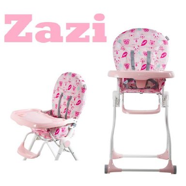 SILLA COMER EBABY ZAZI ROSADO