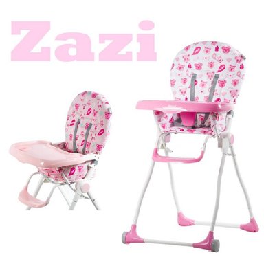 SILLA COMER EBABY ZAZI ROSA