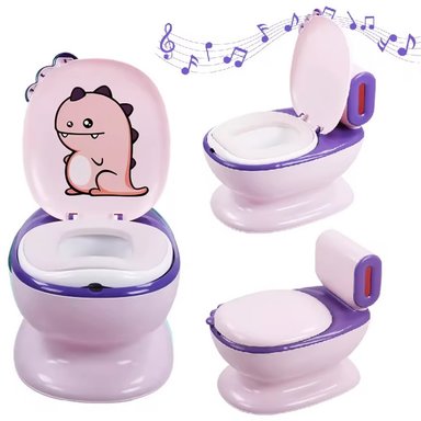 MI PRIMER BAÑO TIPO INODORO EBABY DINOSAURIO MORADO