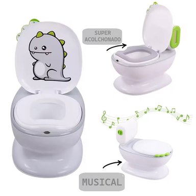 MI PRIMER BAÑO TIPO INODORO EBABY DINOSAURIO MORADO