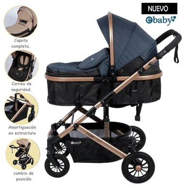COCHE CUNA EBABY AZUL MOISES COMFORT AZ