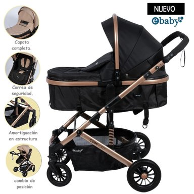 COCHE CUNA EBABY NEGRO MOISES COMFORT NG