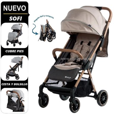 COCHE TRAVEL SYSTEM EBABY BEIGE MALETA SOFI
