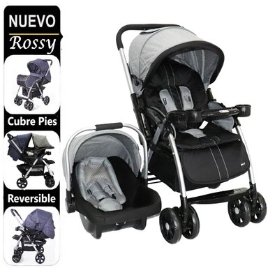 COCHE PASEO EBABY ROJO CON PORTABEBE