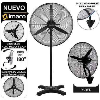 VENTILADOR IMACO 2 EN 1 FS2623E PEDESTAL Y PARED 26'