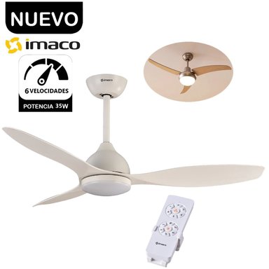 VENTILADOR TECHO IMACO DECORATIVO 48' TIMER 8H CF4835DC
