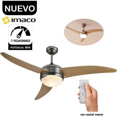 VENTILADOR TECHO IMACO CF5260AC CON ILUMINACION CONTROL 52'