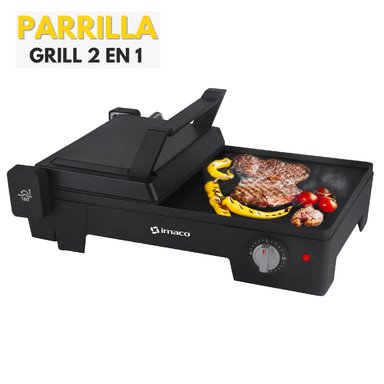 IMACO PARRILLA GRILL 2 EN 1 EXTENDIBLE NEGRA IG1016E