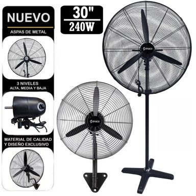 VENTILADOR INDUSTRIAL IMACO FS30240 DE 30' 2 EN 1