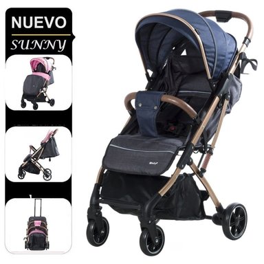 COCHE EBABY MALETA SUNNY EB124 DE ACERO AZUL