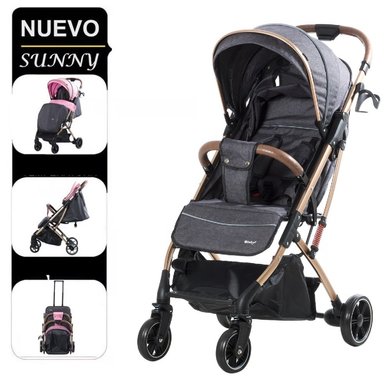 COCHE EBABY MALETA SUNNY EB124 DE ACERO GRIS OSCURO