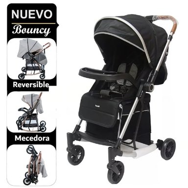 COCHE BOUNCY FUNCION MECEDORA CON BANDEJA NEGRO
