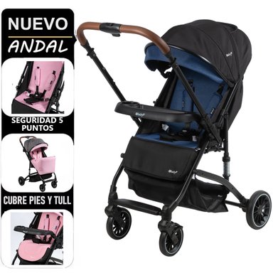 COCHE DE PASEO ANDAL EBABY 173 CON MANGO REVERSIBLE AZ